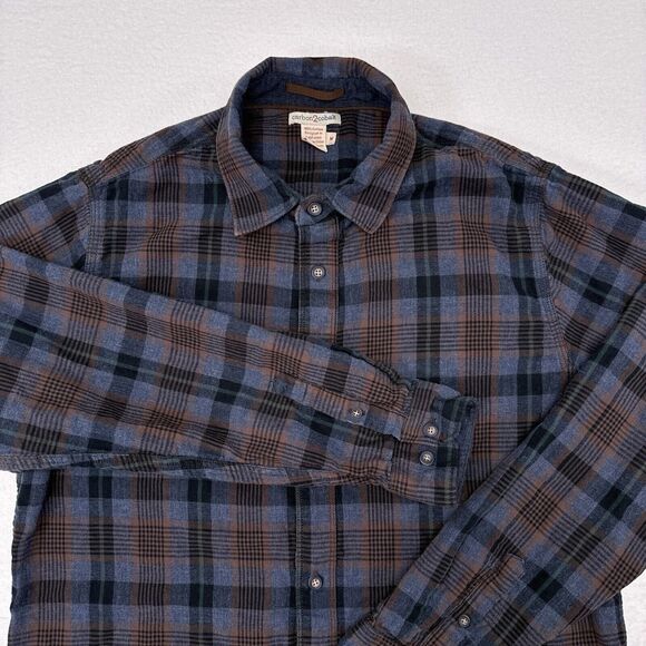 Carbon 2 Cobalt Shirt Mens Size Medium Blue Plaid Button Up Plaid Casual - Picture 1 of 10